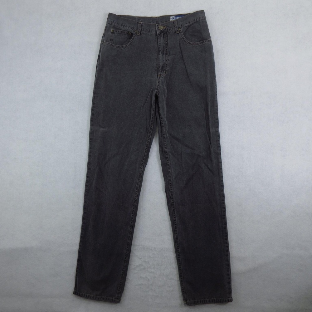 Hang Ten Indigo Jeans Mens 32 Gray Charcoal Wash Straight Denim Pants Casual